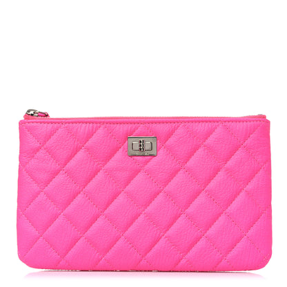 Chanel Goatskin Quilted Medium Reissue Cosmetic Case Pink 1 of 8