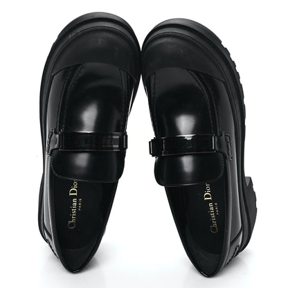 Christian Dior Brushed Calfskin Dior Code Lug Sole Platform 35mm Loafers 41 Black 2 of 9