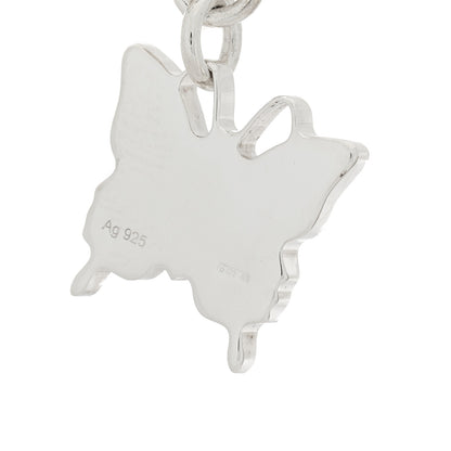 Gucci Sterling Silver Trademark Butterfly Drop Earrings 4 of 4