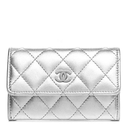 Chanel Metallic Lambskin Quilted Flap Card Holder Gold 1 of 11