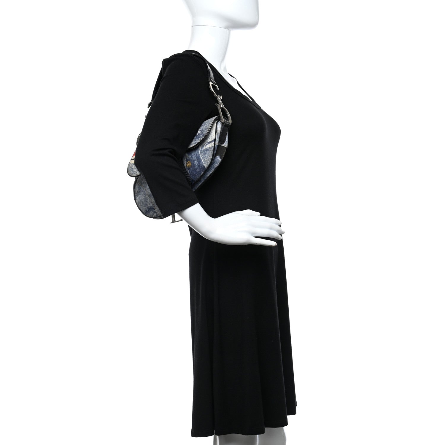 Christian Dior Denim Miss Diorella Saddle Bag 2 of 9