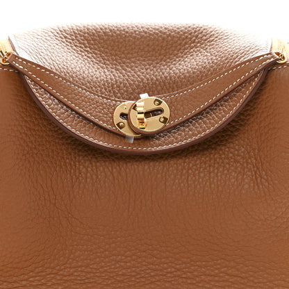 Hermes Taurillon Clemence Lindy 26 Gold 8 of 11