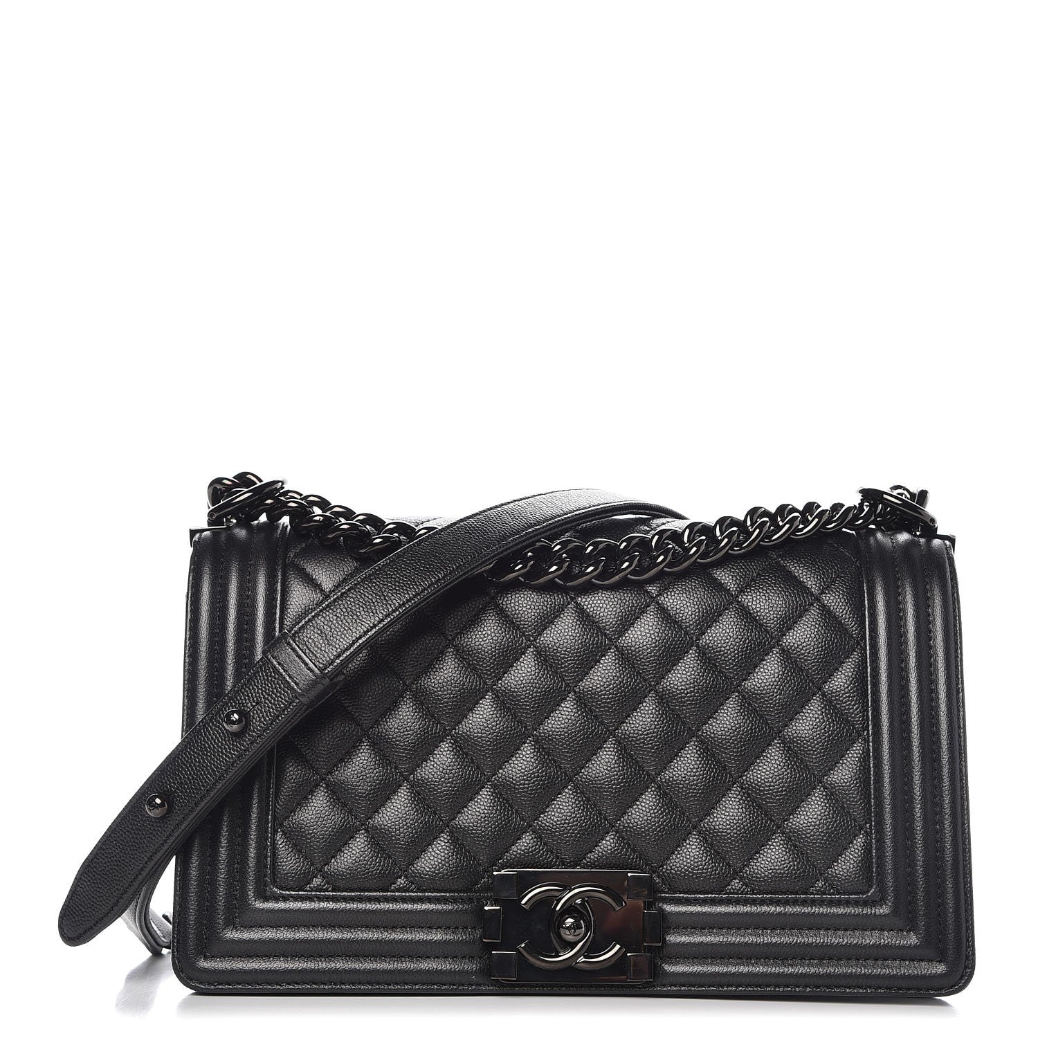 Chanel Caviar Quilted Medium Boy Flap So Black 1 of 7
