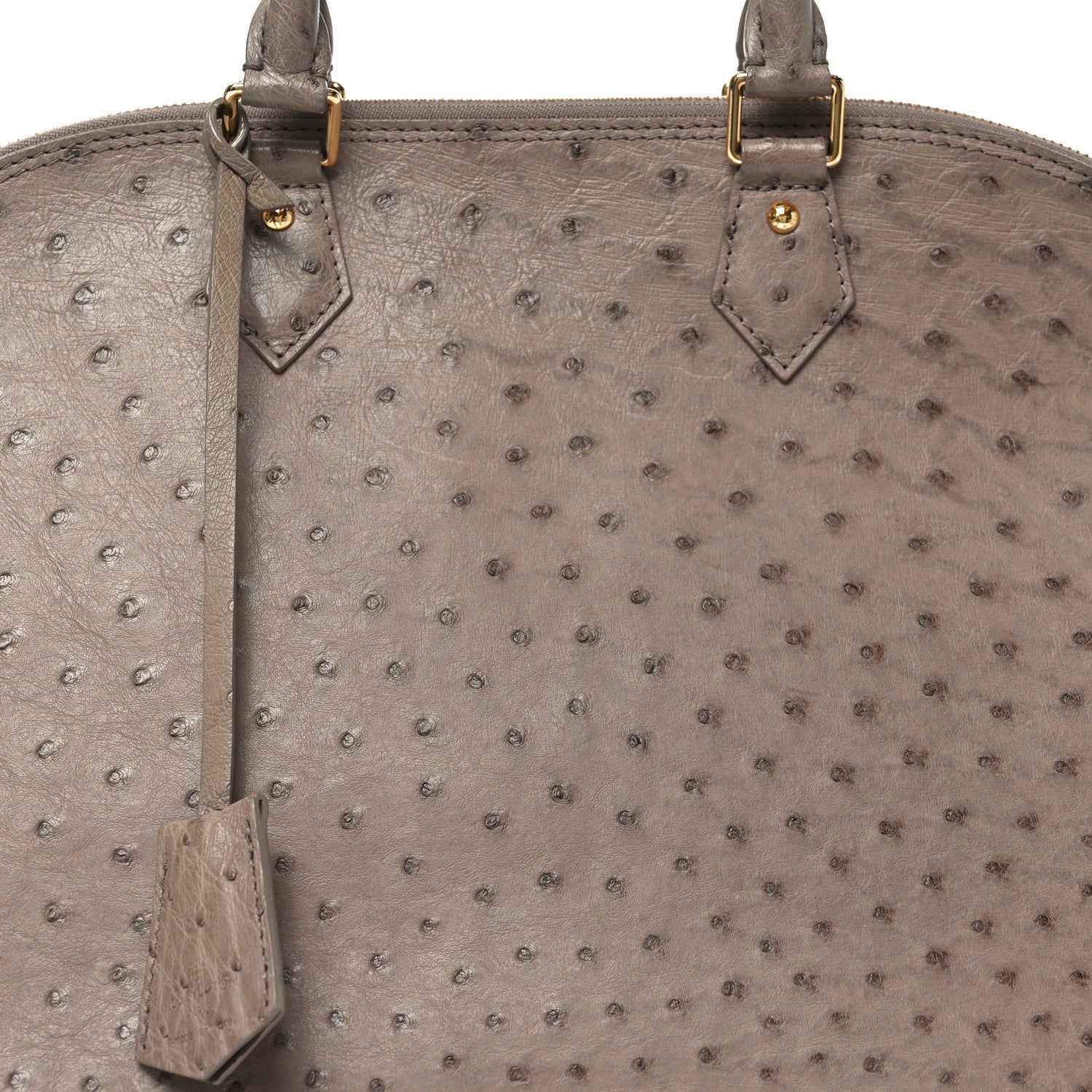 Louis Vuitton Ostrich Alma GM Gris 7 of 11