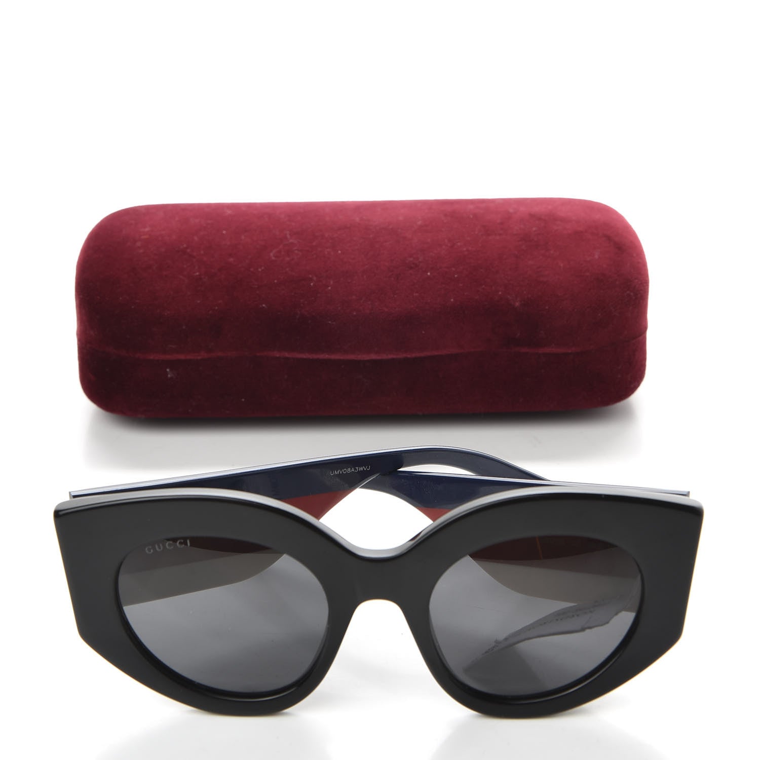 Gucci Acetate Web Oversized Frame Sunglasses GG0275 Black 8 of 8