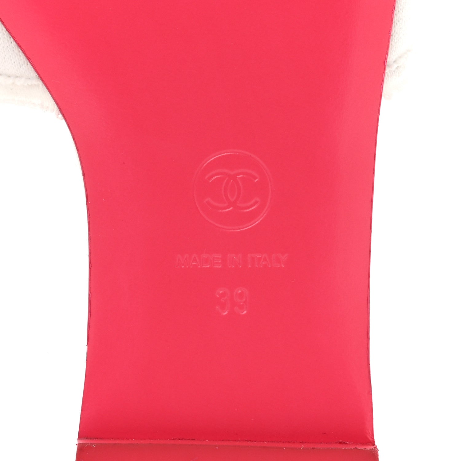 Chanel Jersey Knit CC Mules 39 White Fuchsia 6 of 10