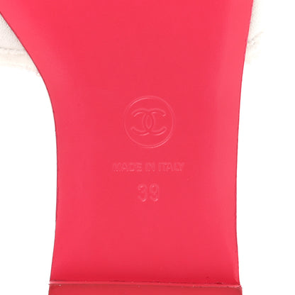 Chanel Jersey Knit CC Mules 39 White Fuchsia 6 of 10