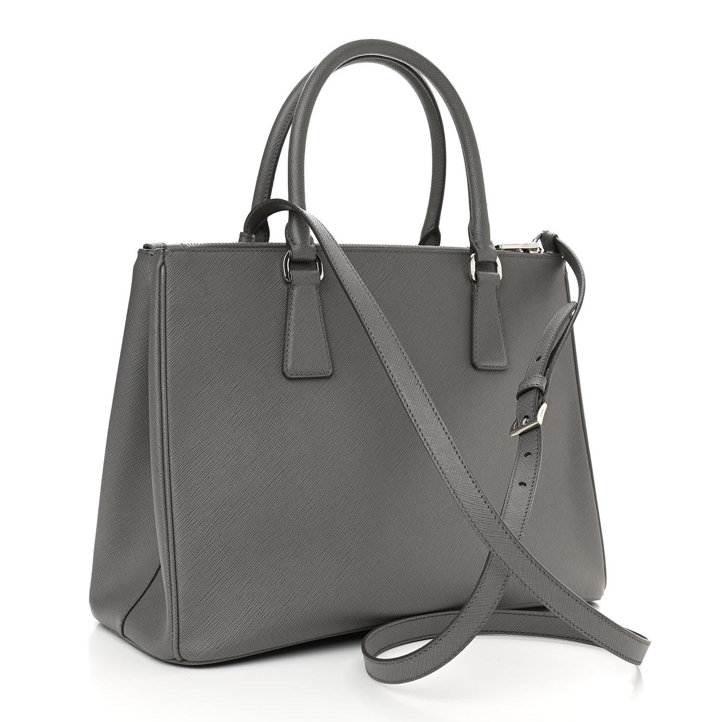 Saffiano Lux Large Galleria Double Zip Tote Marmo