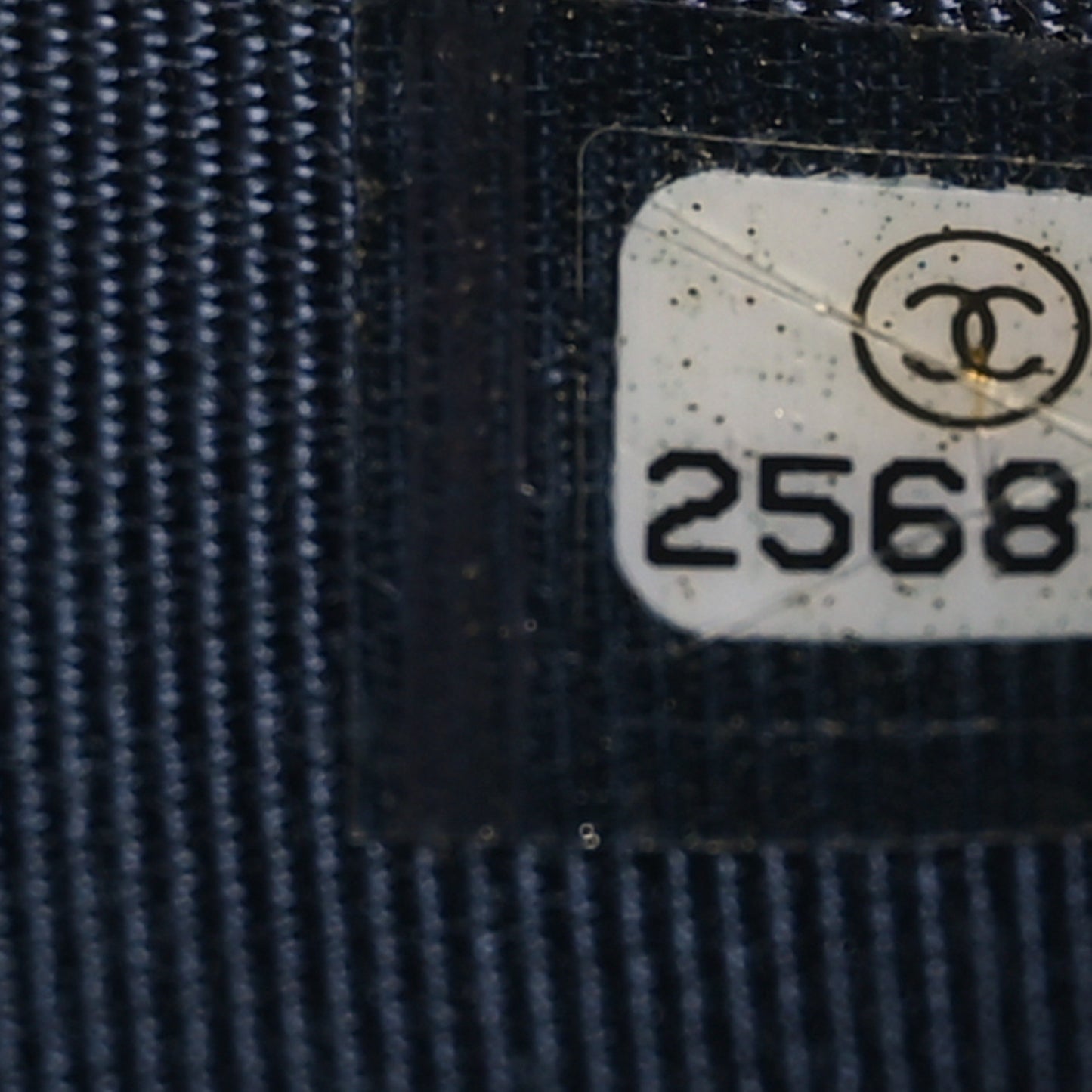 Metallic Caviar Quilted Flap Card Holder Dark Blue