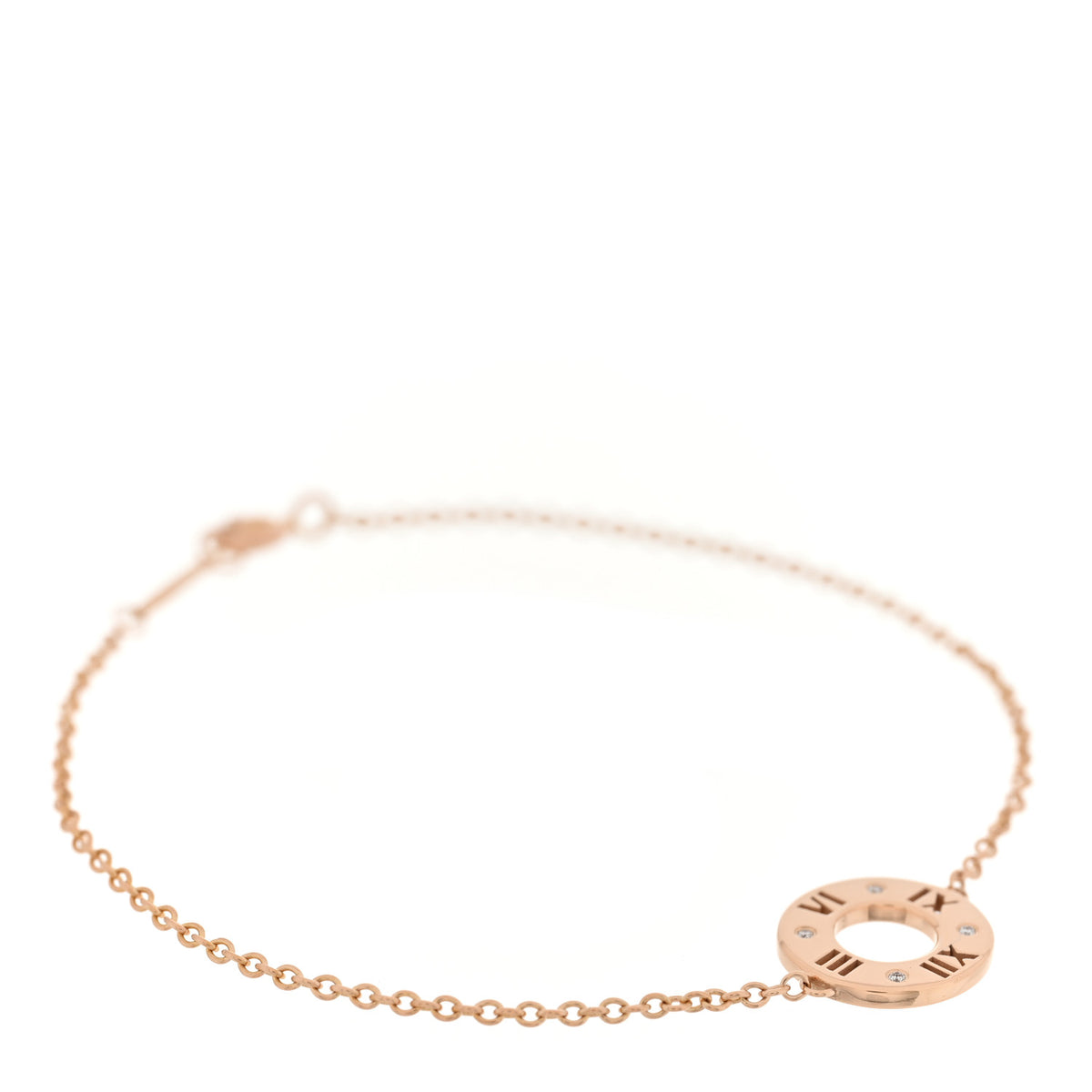 18K Rose Gold Diamond Atlas Pierced Bracelet