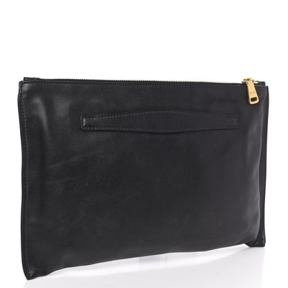 Miu Miu Soft Calf Studded Zip Pouch Black 3 of 8