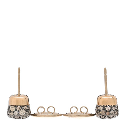 Pomellato 18K Rose Gold Brown Diamond Nudo Stud Earrings 3 of 4