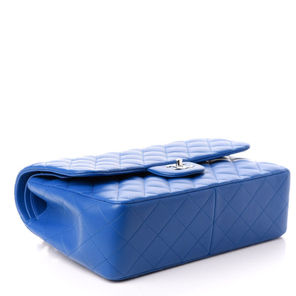 Chanel Lambskin Quilted Jumbo Double Flap Blue 4 of 10