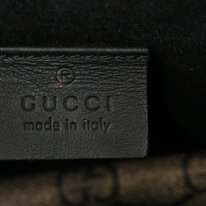 Gucci GG Supreme Monogram Suede Crystal Small Dionysus Shoulder Bag Beige Ebony Black 6 of 13