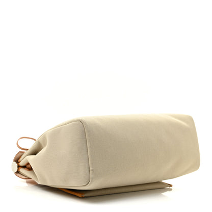 Hermes Vache Hunter Toile Herbag Zip 31 PM Beton Natural 5 of 11