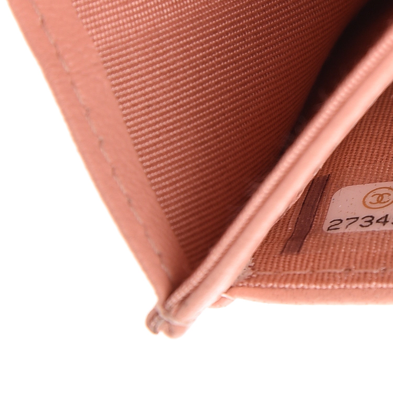 Chanel Goatskin Camellia Embossed Card Holder Wallet Light Pink 8 of 13