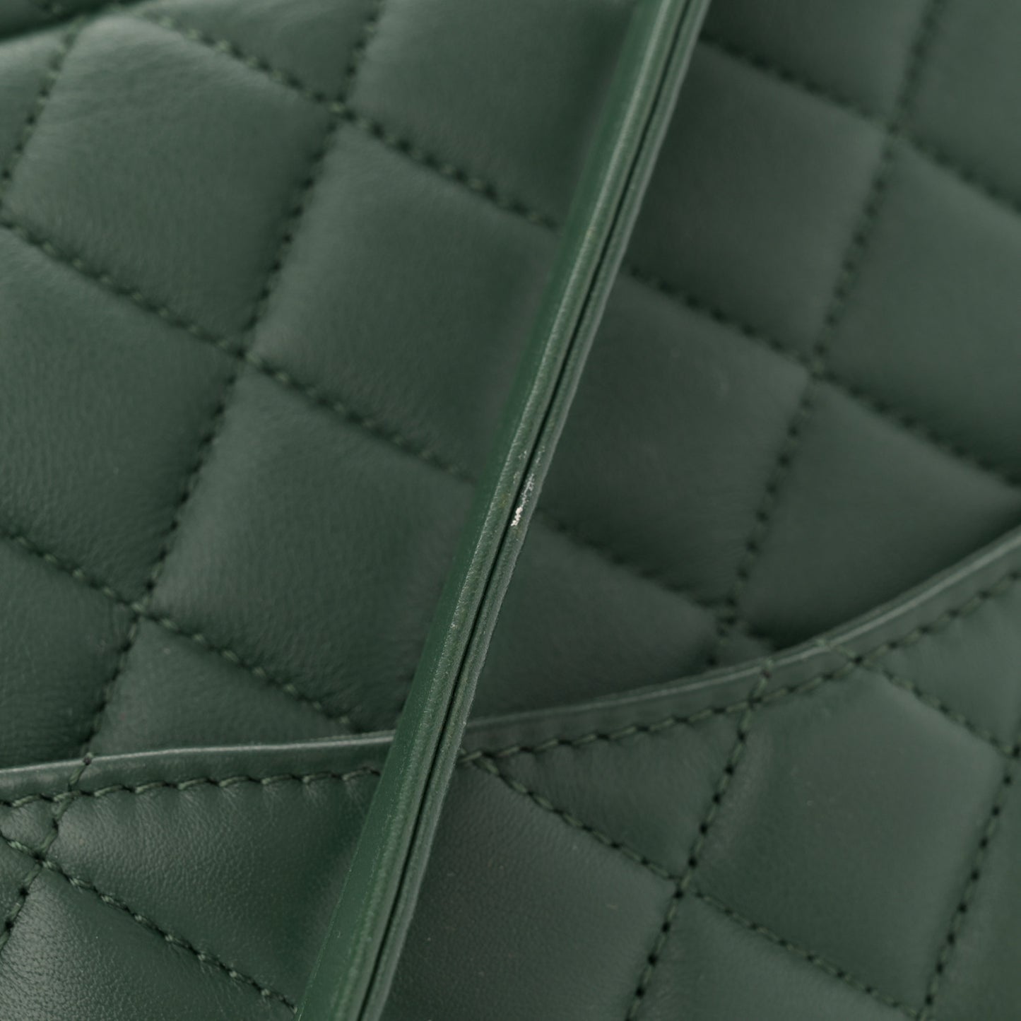 Calfskin Quilted Large Urban Spirit Backpack Dark Green
