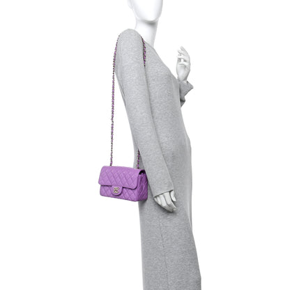 Chanel Patent Quilted Mini Rectangular Flap Purple 2 of 11