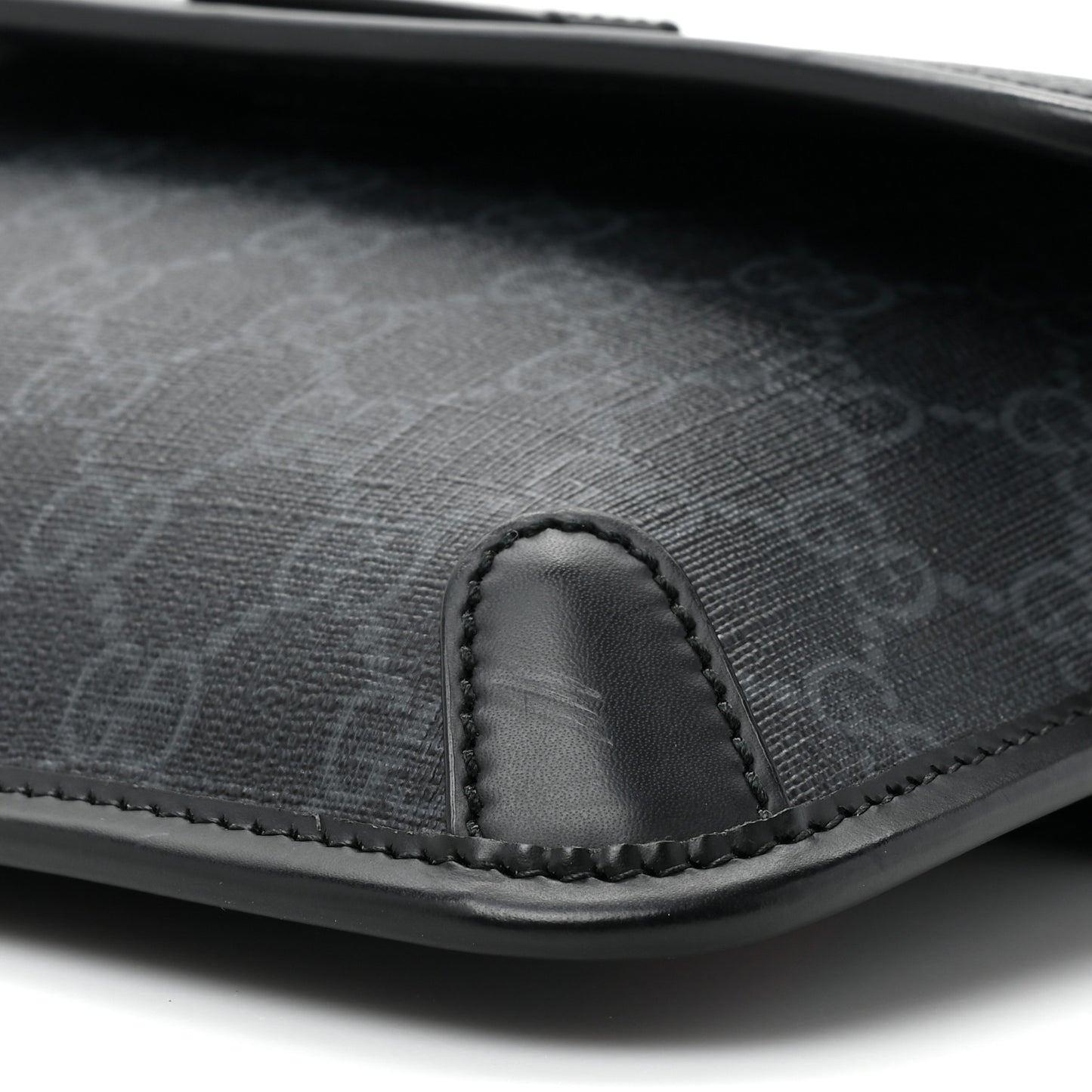 GG Supreme Monogram Web Slim Belt Bag Black Grey