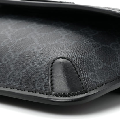 Gucci GG Supreme Monogram Web Slim Belt Bag Black Grey 8 of 13