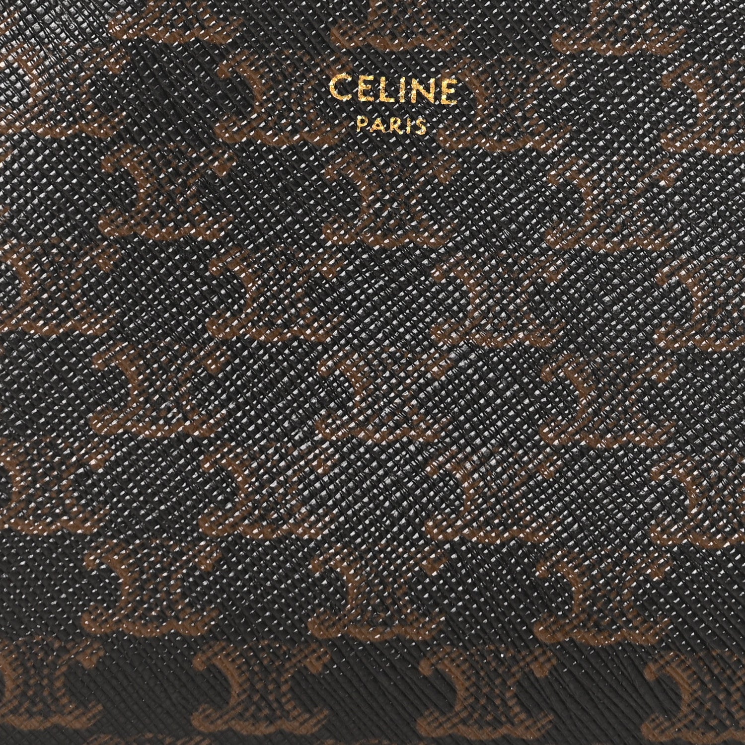 Celine Triomphe Canvas Coin and Card Pouch With Hook Black 8 of 8