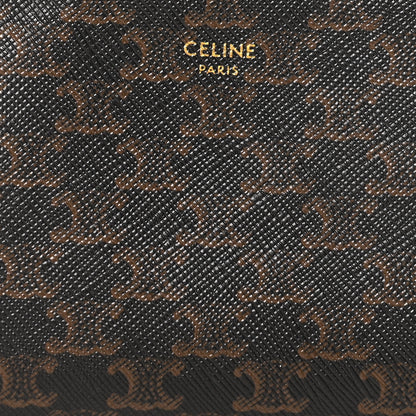 Celine Triomphe Canvas Coin and Card Pouch With Hook Black 8 of 8