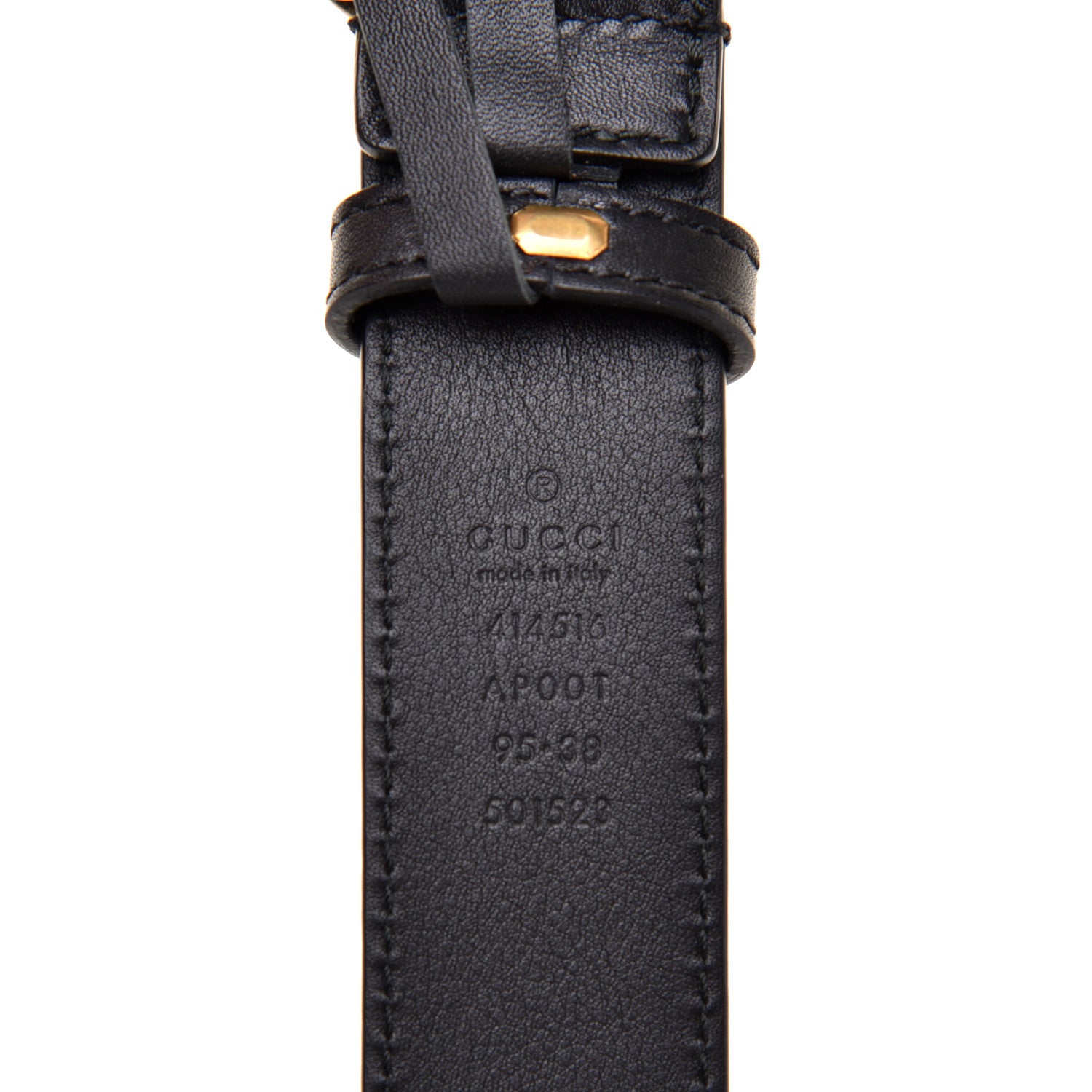 Gucci Calfskin Double G 30mm Belt 95 38 Black 4 of 6