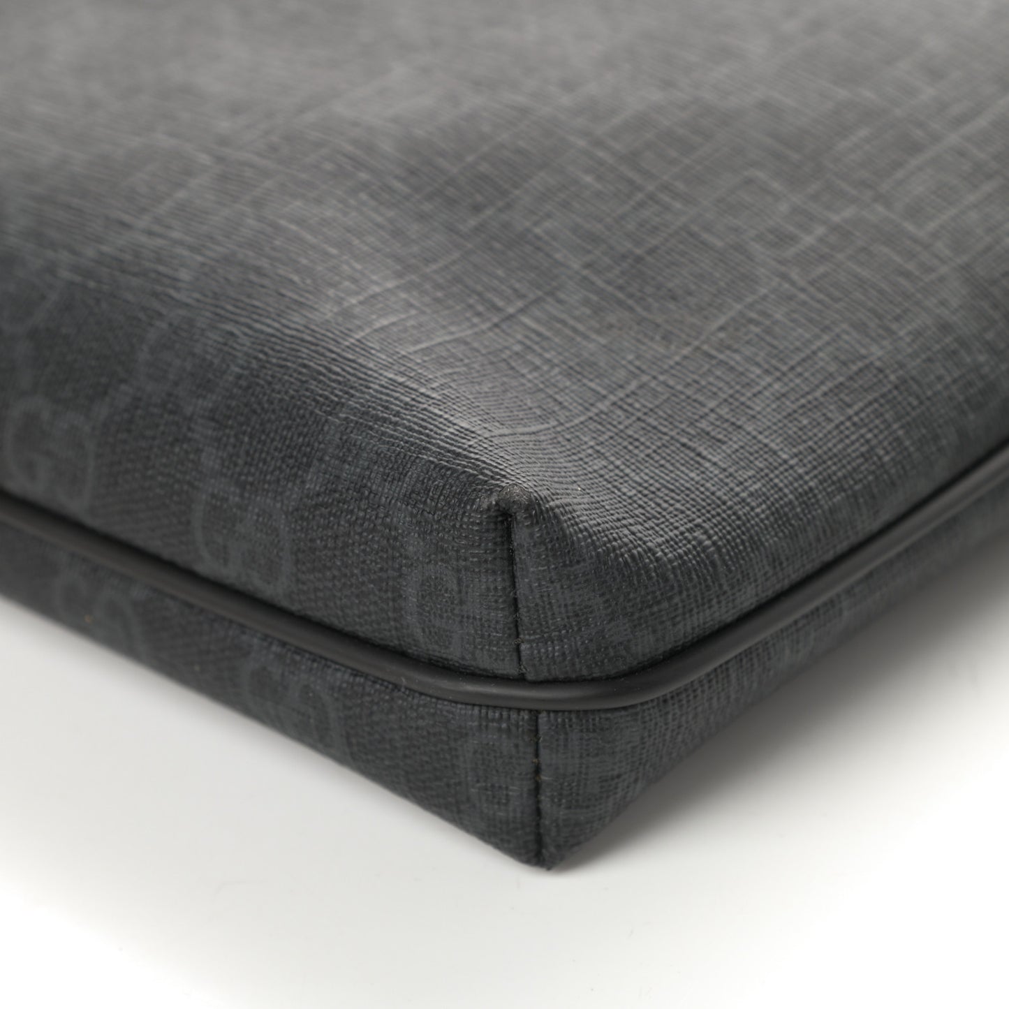 GG Supreme Monogram Crossbody Messenger Bag Black Grey