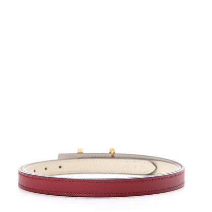 Hermes Epsom Swift 13mm Focus Belt 75 Craie Rouge Grenat 2 of 8