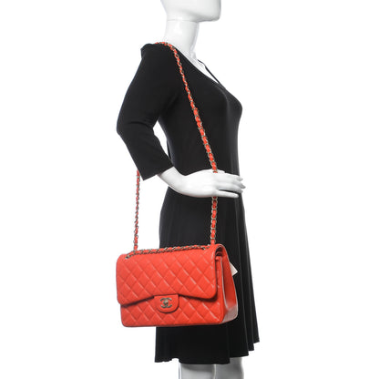 Chanel Caviar Quilted Jumbo Double Flap Red 2 of 8