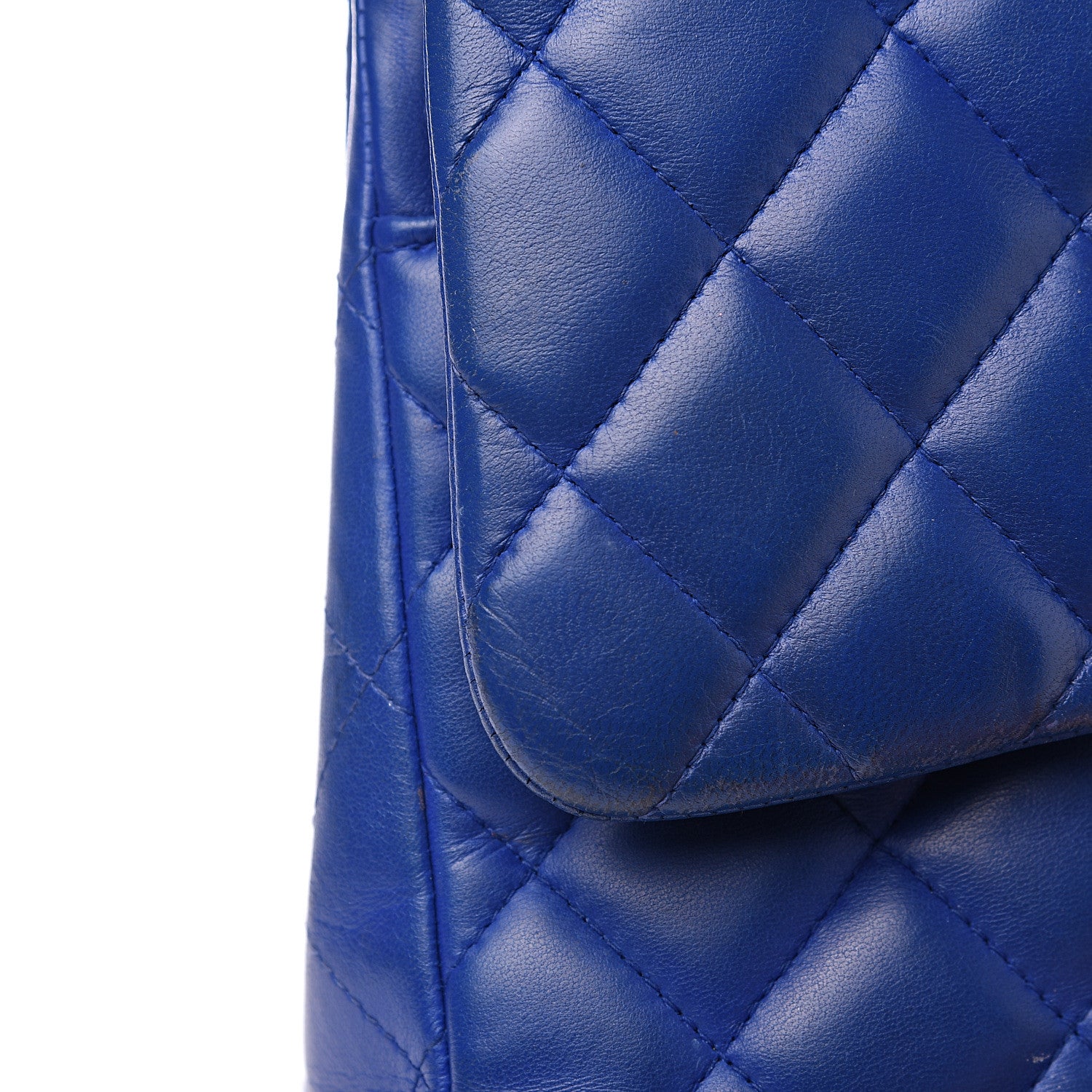 Chanel Lambskin Quilted Jumbo Double Flap Blue 18 of 20