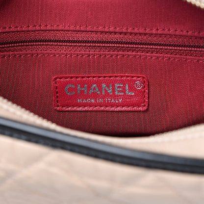 Chanel Aged Calfskin Quilted Medium Gabrielle Hobo Beige Black 6 of 10