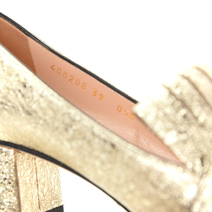Gucci Galassia GG Marmont Fringe 50mm Loafer Pumps 39 Platino 10 of 10