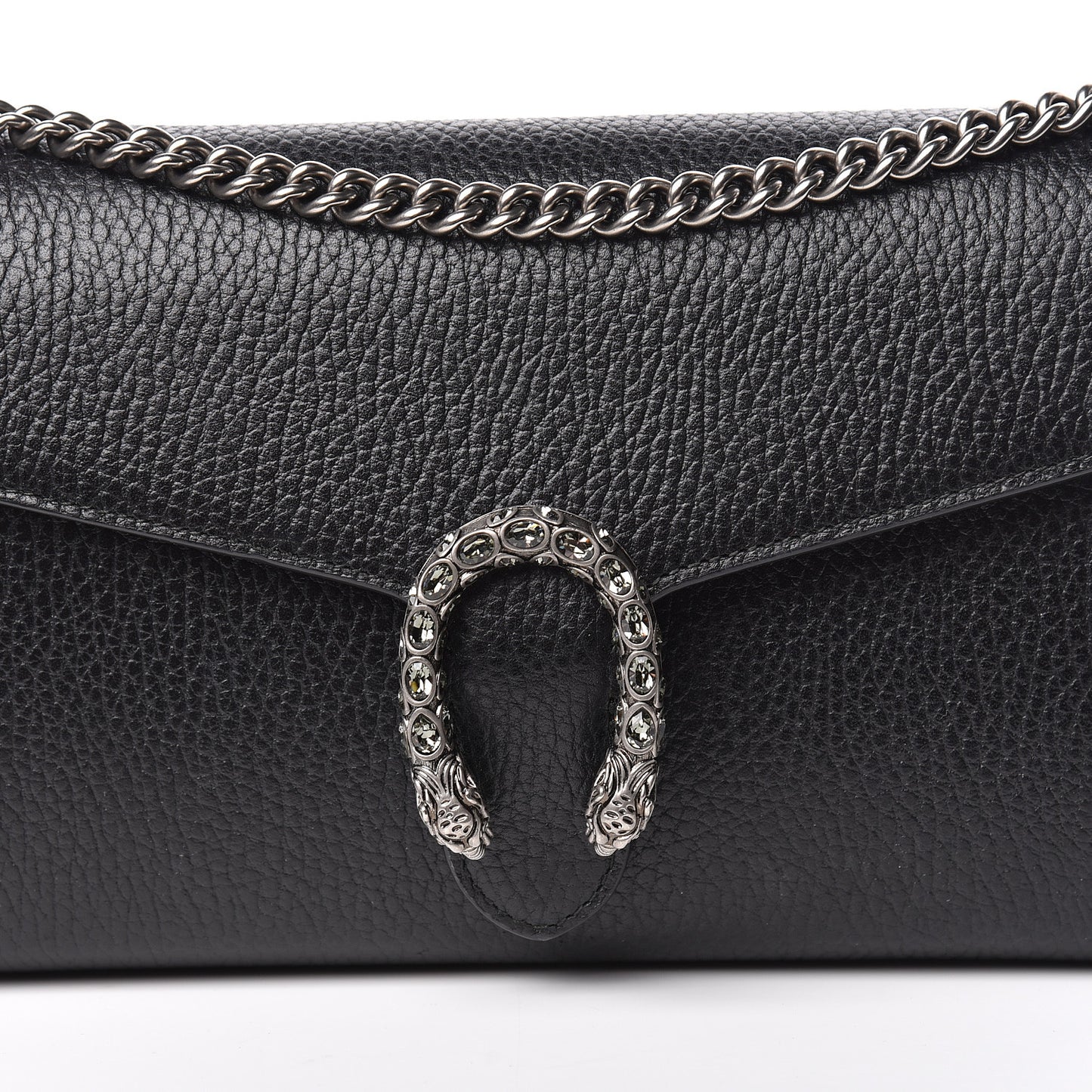 Calfskin Mini Dionysus Chain Wallet Black
