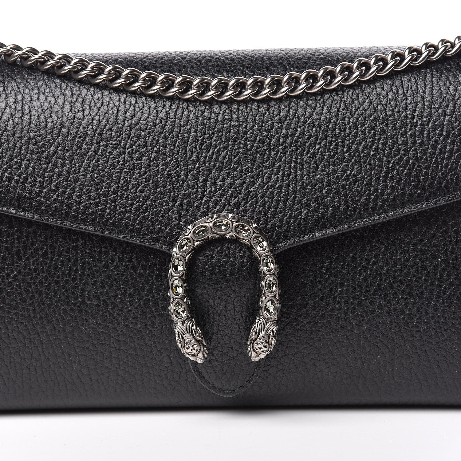 Gucci Calfskin Mini Dionysus Chain Wallet Black 14 of 15