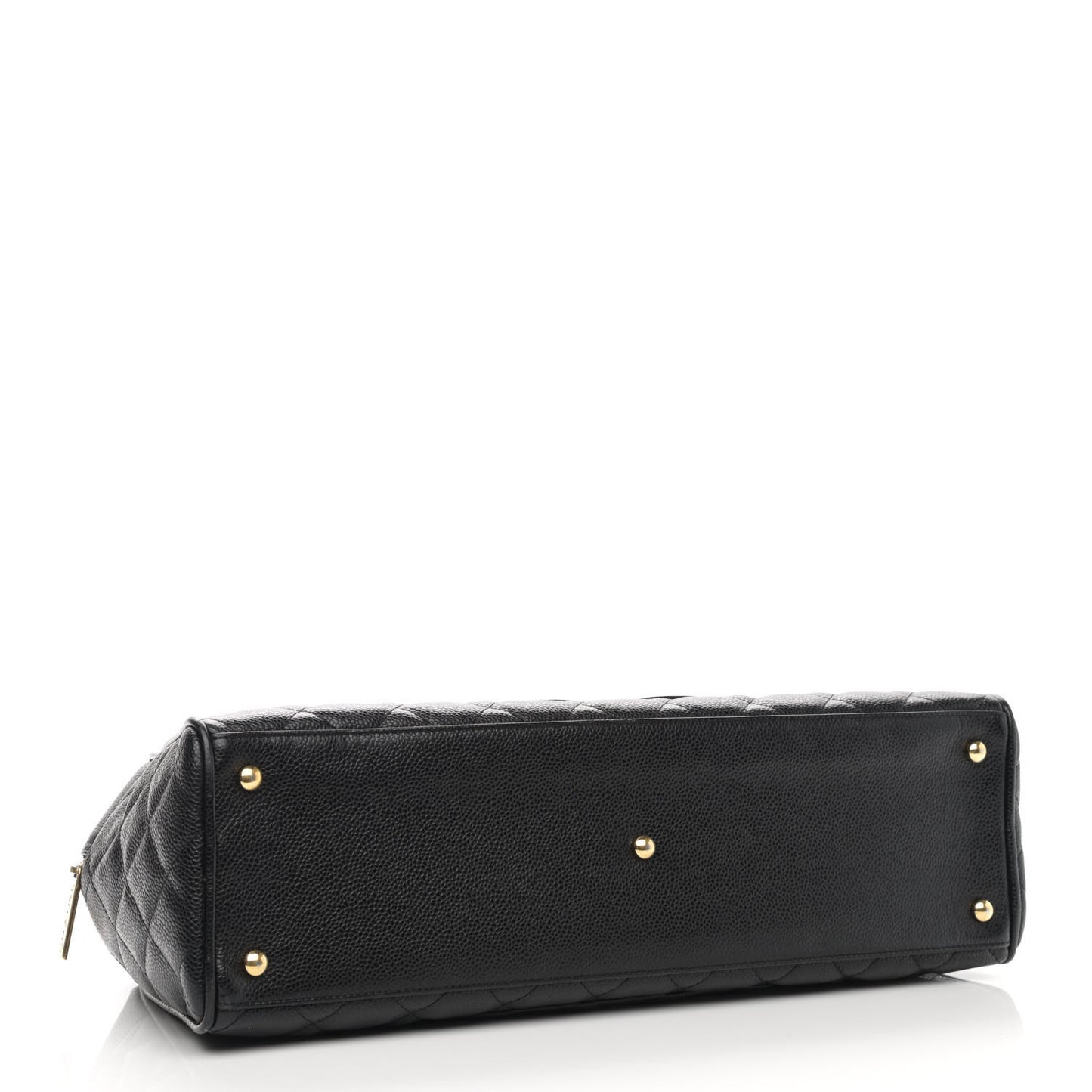 Caviar Quilted Large Bowler Black