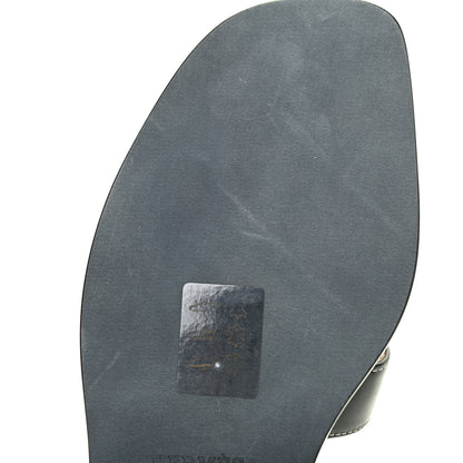 Hermes Box Calfskin Oran Sandals 36.5 Black 8 of 12