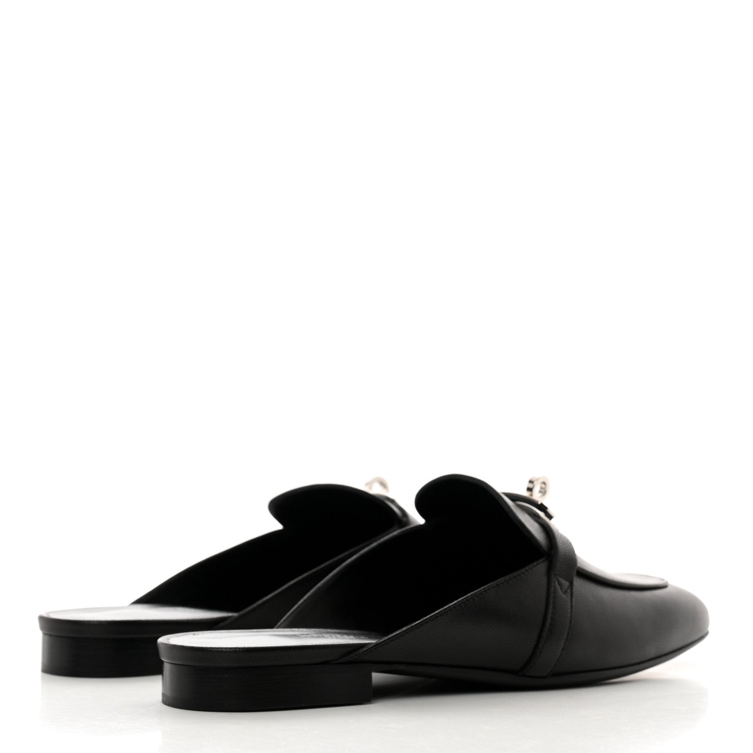 Hermes Goatskin Oz Mules 40 Black 4 of 9