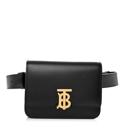 Burberry Calfskin TB Bum Bag Black 1 of 10