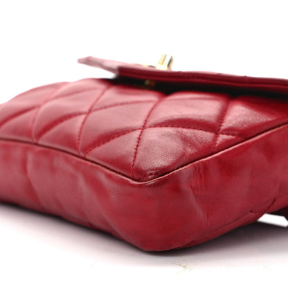 Chanel Lambskin Quilted Flap Waist Belt Bag 75 30 Red 9 of 14
