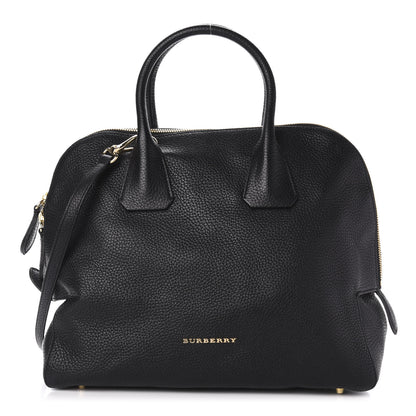 Burberry London Grainy Calfskin Medium Greenwood Bowling Bag Black 1 of 10