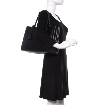 Prada City Calfskin Medium Bibliotheque Tote Black 2 of 10
