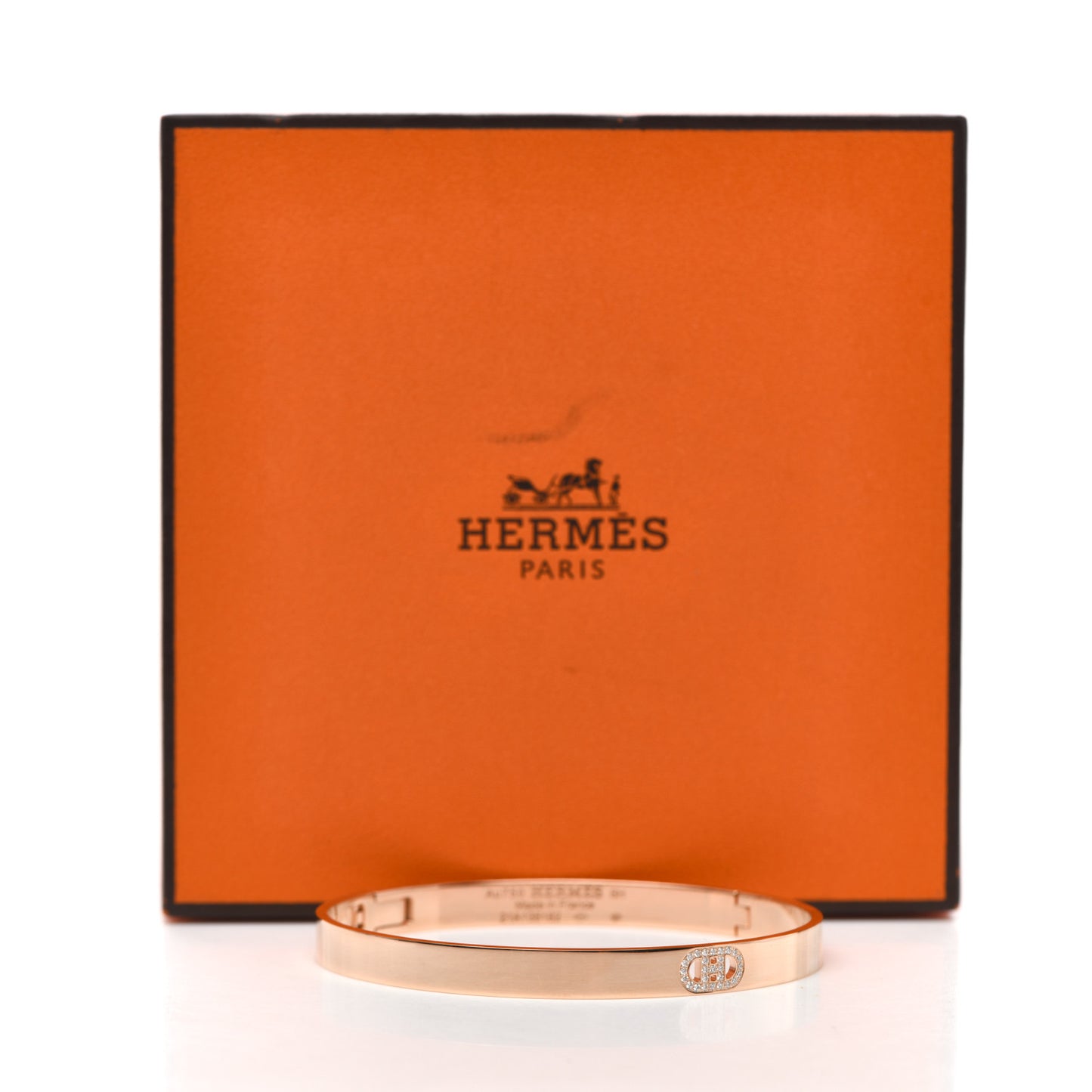 18K Rose Gold Diamond PM H D'Ancre Bracelet SH
