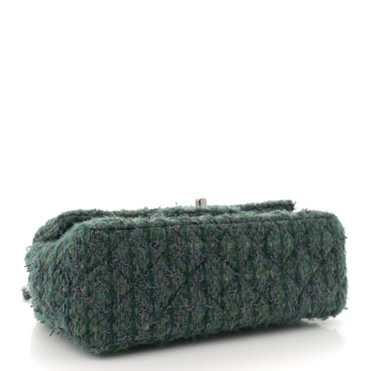Chanel Wool Tweed Quilted Mini Rectangular Flap Green 4 of 10