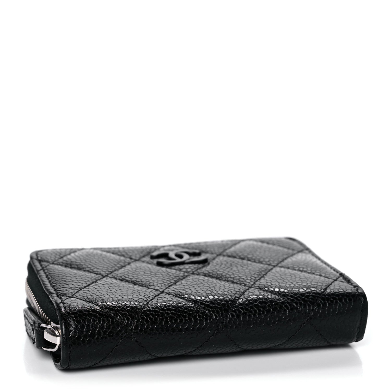 Chanel Caviar Quilted Zip Coin Purse Black 4 of 10