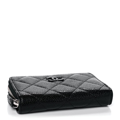 Chanel Caviar Quilted Zip Coin Purse Black 4 of 10