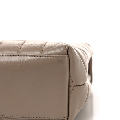 Saint Laurent Calfskin Y Quilted Monogram Small Loulou Chain Satchel Dark Beige 13 of 14