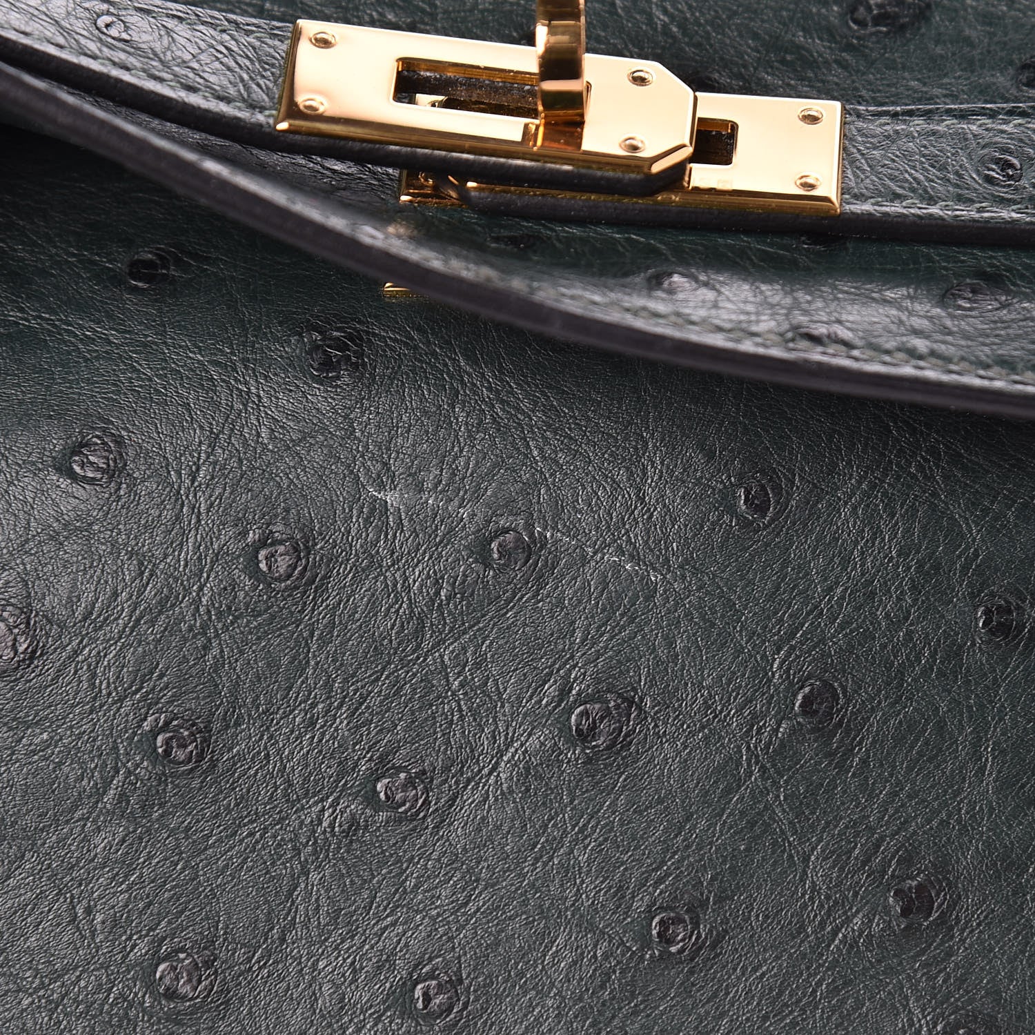 Hermes Ostrich Kelly Longue Wallet Vert Titien 8 of 8