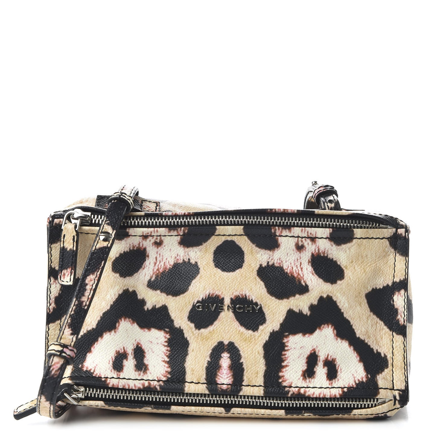 Calfskin Jaguar Print Mini Pandora Multicolor