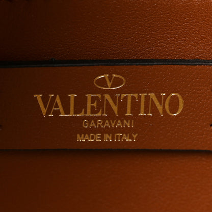 Valentino Garavani Raffia Calfskin Small Vlogo Signature Tote Natural Saddle Brown 6 of 9